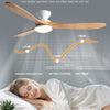 Ventilateur de Plafond Bois Massif avec Éclairage LED