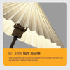 Lampadaire Spirale Métal Noir et Abat-Jour Plissé Blanc - Salon Bureau Chambre — Helix