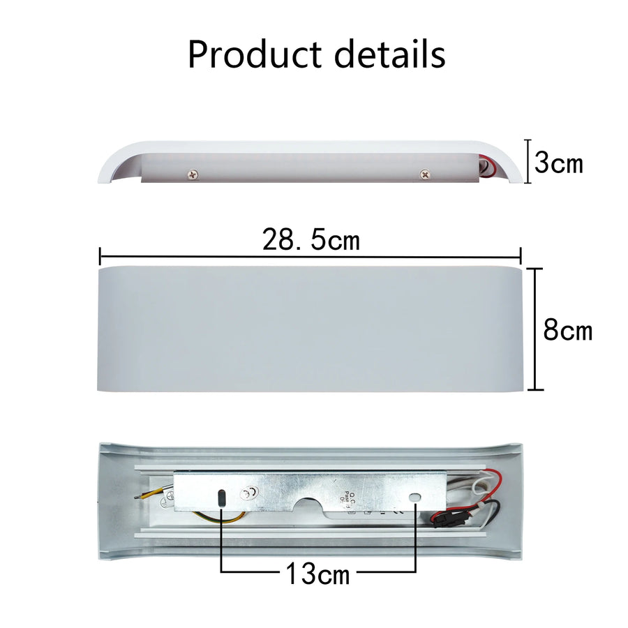 Despina Rectangle Aluminium Blanc Minimaliste