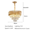 Luísa Cascade Cristal et Métal Doré Art Déco