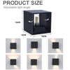 Ilaria Carré Aluminium Noir Mat Minimaliste