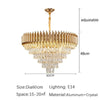 Luísa Cascade Cristal et Métal Doré Art Déco