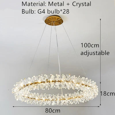 Kora Cristal et Métal Doré Éclatant