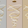 Svea Spirale Anneaux Métal Doré Contemporain