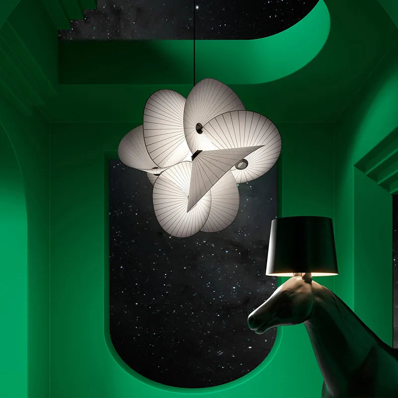 Suspension Dôme Papier Mâché Blanc Épuré Design - Chambre Salon Cuisine — Voûte