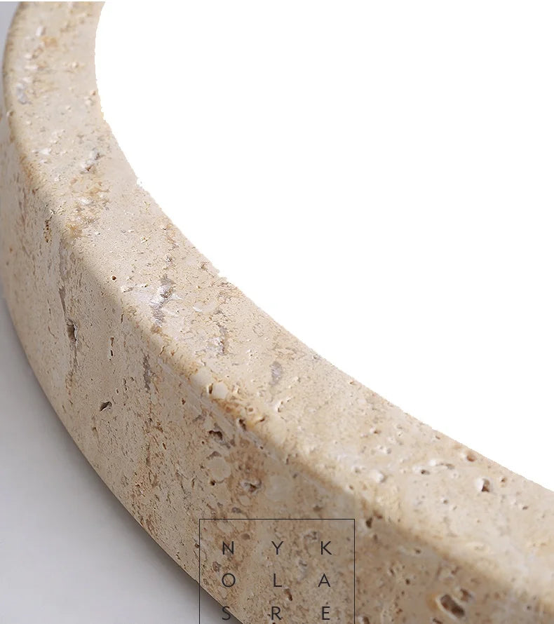 Rasha Anneau Pierre Beige Minimaliste