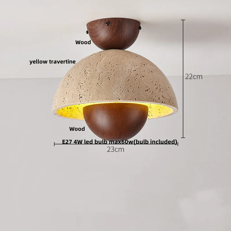 Rasha Anneau Pierre Beige Minimaliste