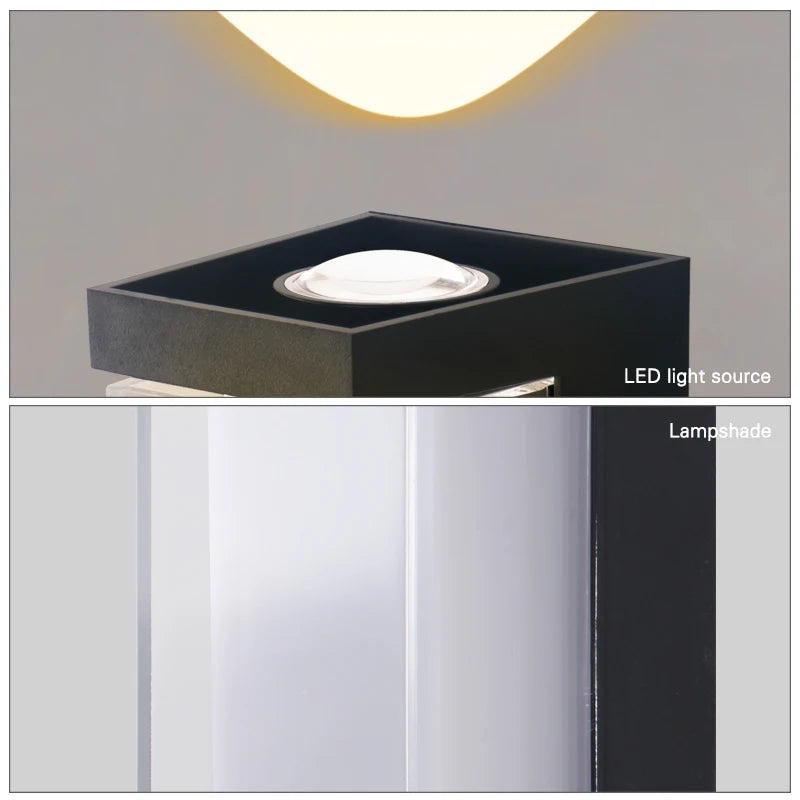Cylindre Métal Noir et Verre Blanc — Pentos