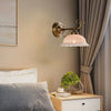 Applique Murale Cloche Porcelaine Blanche et Laiton Vintage - Chambre Salle de Bain Salon — Campanio