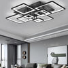 Plafonnier Géométrique Aluminium Noir Mat Minimaliste Design Moderne - Salle de Bain Salon Chambre — Hexo
