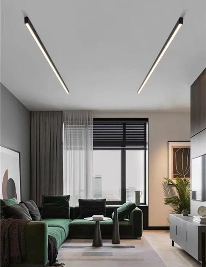 Elowen Linéaire Aluminium Noir Minimaliste