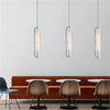 Suspension Cylindre Verre Texturé Transparent Minimaliste Design - Chambre Salon Cuisine — Fuste