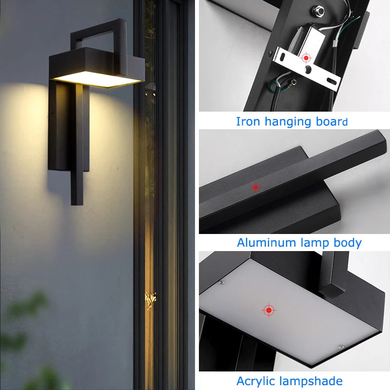 Géométrique Métal Noir Mat Minimaliste — Polygo