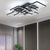 Plafonnier Géométrique Aluminium Noir Mat Minimaliste Design Moderne - Salle de Bain Salon Chambre — Hexo