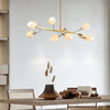 Lustre Suspension Demi-Sphère Céramique Blanche Minimaliste Design - Salon Salle à Manger — Eos