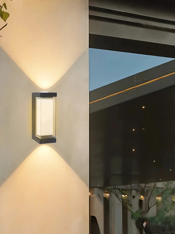 Cylindre Métal Noir et Verre Blanc — Pentos