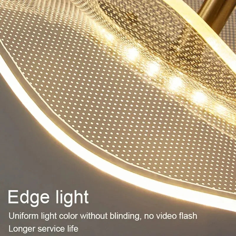 Ayasha Feuille Verre Transparent et Laiton Épuré