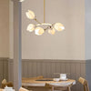 Lustre Suspension Demi-Sphère Céramique Blanche Minimaliste Design - Salon Salle à Manger — Eos