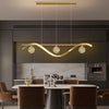 Suspension Vagues Laiton Doré et Boules Cristal - Salon Salle à Manger Chambre — Marée