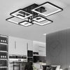 Plafonnier Géométrique Aluminium Noir Mat Minimaliste Design Moderne - Salle de Bain Salon Chambre — Hexo