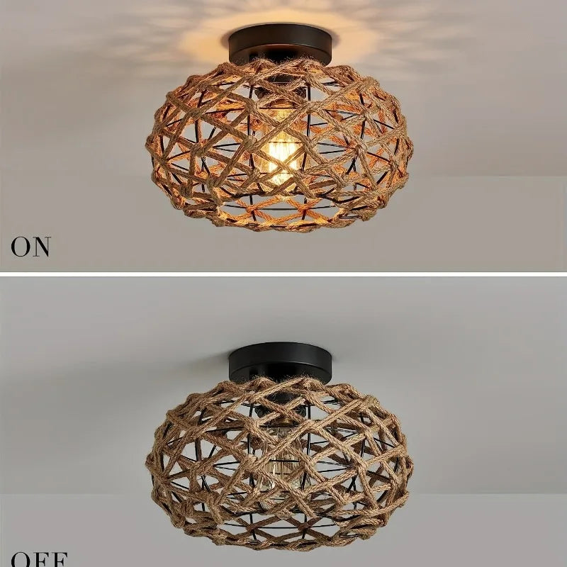 Belmondo Cage Corde Tressée Bohème Rustique