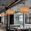 Suspension Dôme Bambou Tressé Naturel Épuré Design - Cuisine Chambre Salon — Adiza