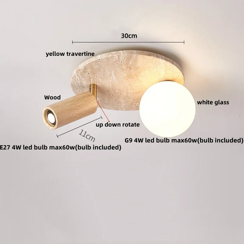Rasha Anneau Pierre Beige Minimaliste