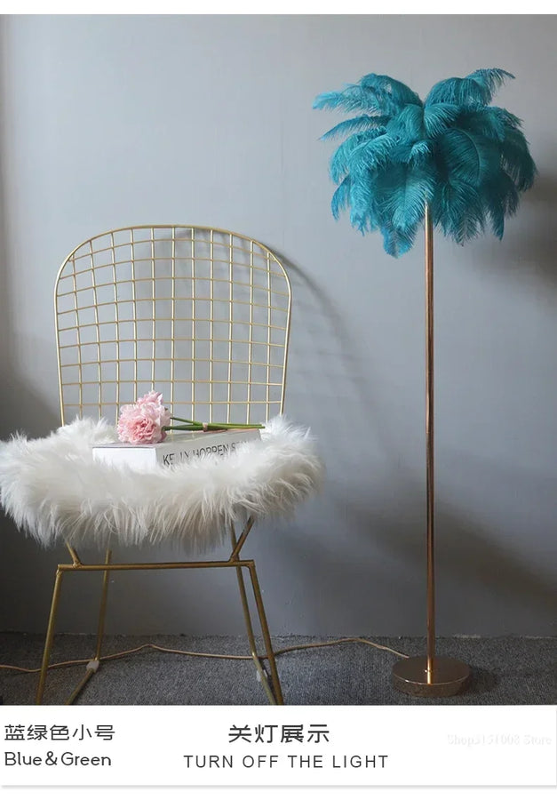 Lumis233 Plumes Rose Poudré Style Nordique