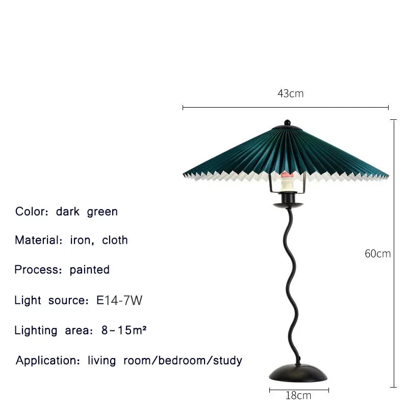 Lampadaire Spirale Métal Noir et Abat-Jour Plissé - Salon Bureau Chambre — Spiro