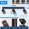 Suspension Rail Cylindres Acier Noir Mat Minimaliste Design - Chambre Salon Cuisine — Réglette