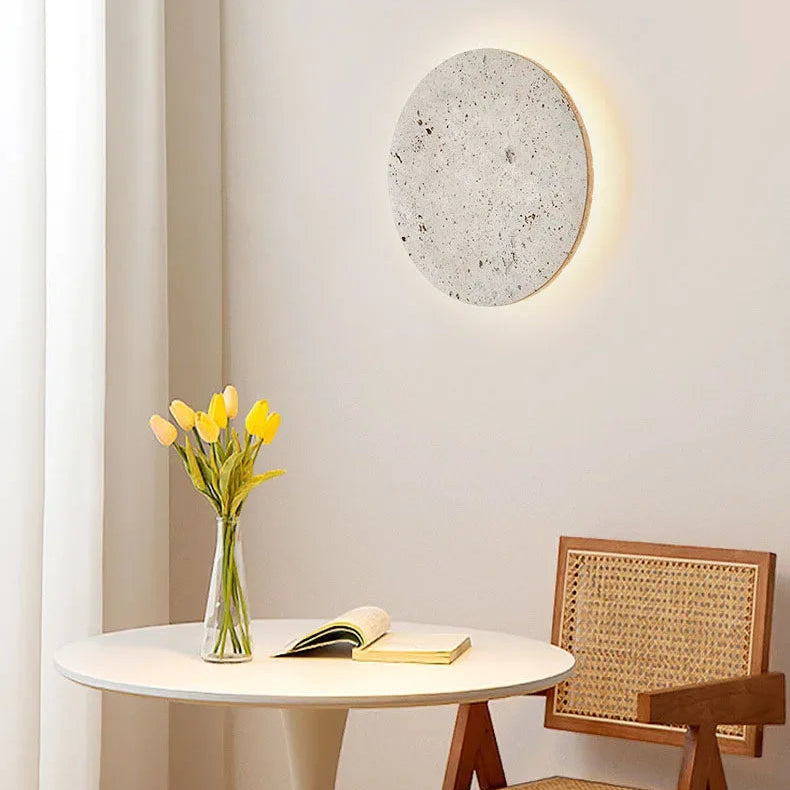 Applique Murale Cube Marbre Naturel Noir et Blanc - Chambre Salle de Bain Salon — Procyon