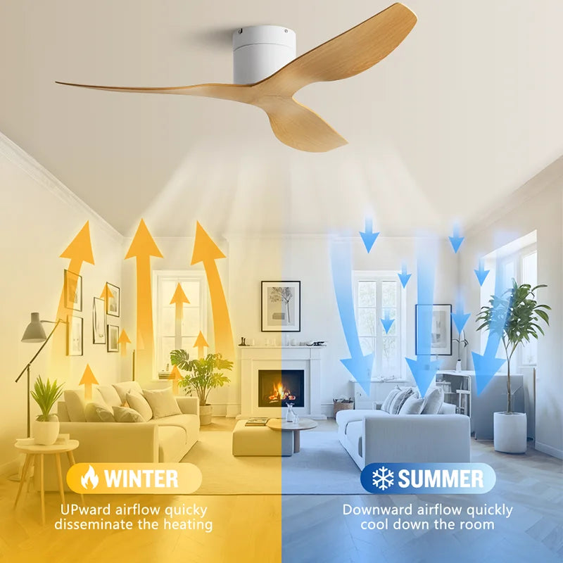 Ventilateur de Plafond Moderne 3 Pales avec Éclairage