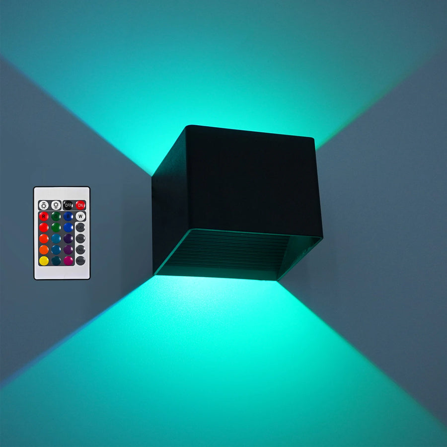 Rute Cube Aluminium Noir Épuré