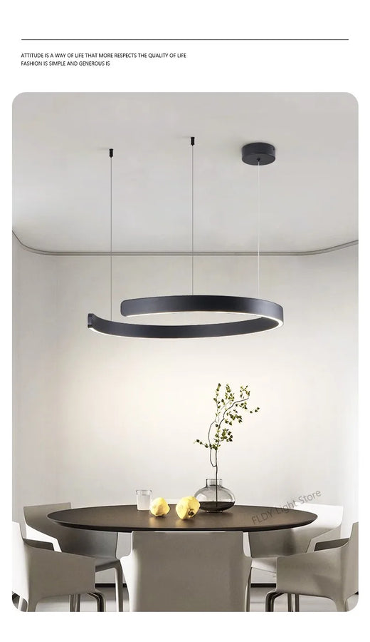Hecate Anneau Aluminium Noir Minimaliste