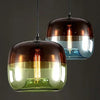 Suspension Cylindre Verre Soufflé Bicolore Élégant - Chambre Salon Cuisine — Jaspe