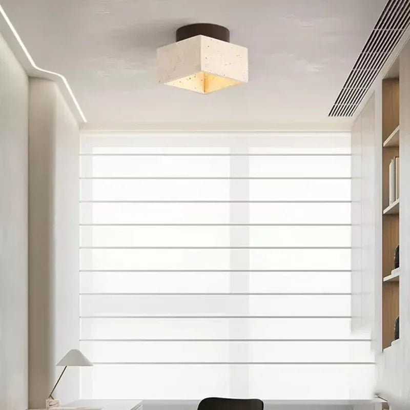 Sandra Cube Béton Blanc Minimaliste