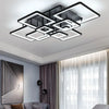 Plafonnier Géométrique Aluminium Noir Mat Minimaliste Design Moderne - Salle de Bain Salon Chambre — Hexo