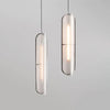 Suspension Cylindre Verre Texturé Transparent Minimaliste Design - Chambre Salon Cuisine — Fuste