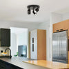 Suspension Rail Cylindres Acier Noir Mat Minimaliste Design - Chambre Salon Cuisine — Réglette