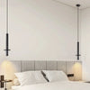 Suspension Cylindre Acier Noir Mat Minimaliste Design - Chambre Salon Cuisine — Vivace