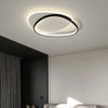 Plafonnier Anneaux Métal Noir et Blanc Minimaliste Design Moderne - Salle de Bain Salon Chambre — Horos