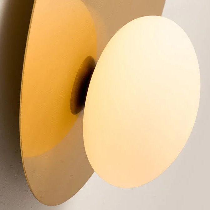 Plafonnier Disque Métal Doré Minimaliste Design Moderne - Salle de Bain Salon Chambre — Plateo