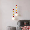 Suspension Pétales Tissu Ivoire et Bois Naturel - Cuisine Chambre Salon — Corolle