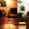 Lampadaire Tablette Métal Noir et Bois Minimaliste Design - Salon Bureau Chambre — Lumio
