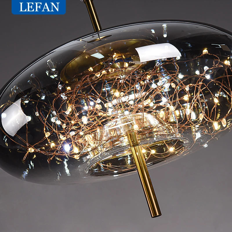 Nara Globe Verre Transparent et Laiton Éclatant