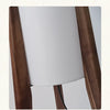 Lampadaire Cylindre Tissu Blanc et Bois Naturel - Salon Bureau Chambre — Canna