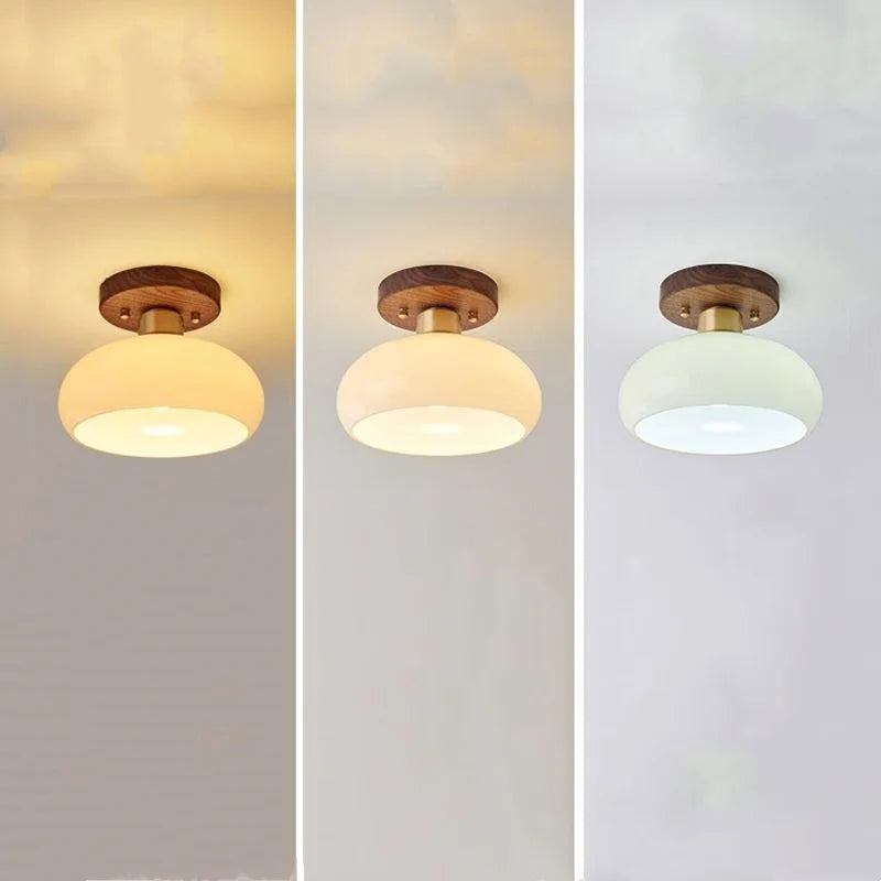Lumio Vintage Verre Transparent et Bois Naturel