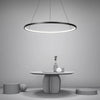Suspension Anneau Aluminium Blanc Minimaliste Design - Cuisine Salon Salle à Manger — Libeccio