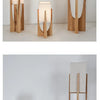 Lampadaire Géométrique Bois Naturel Minimaliste Design - Salon Bureau Chambre — Hexo