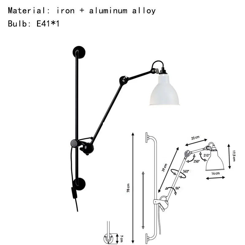 Drak Bras Articulé Acier Noir Mat